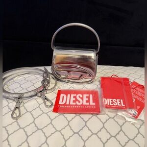 Diesel Metallic Silver Mini Bag xs